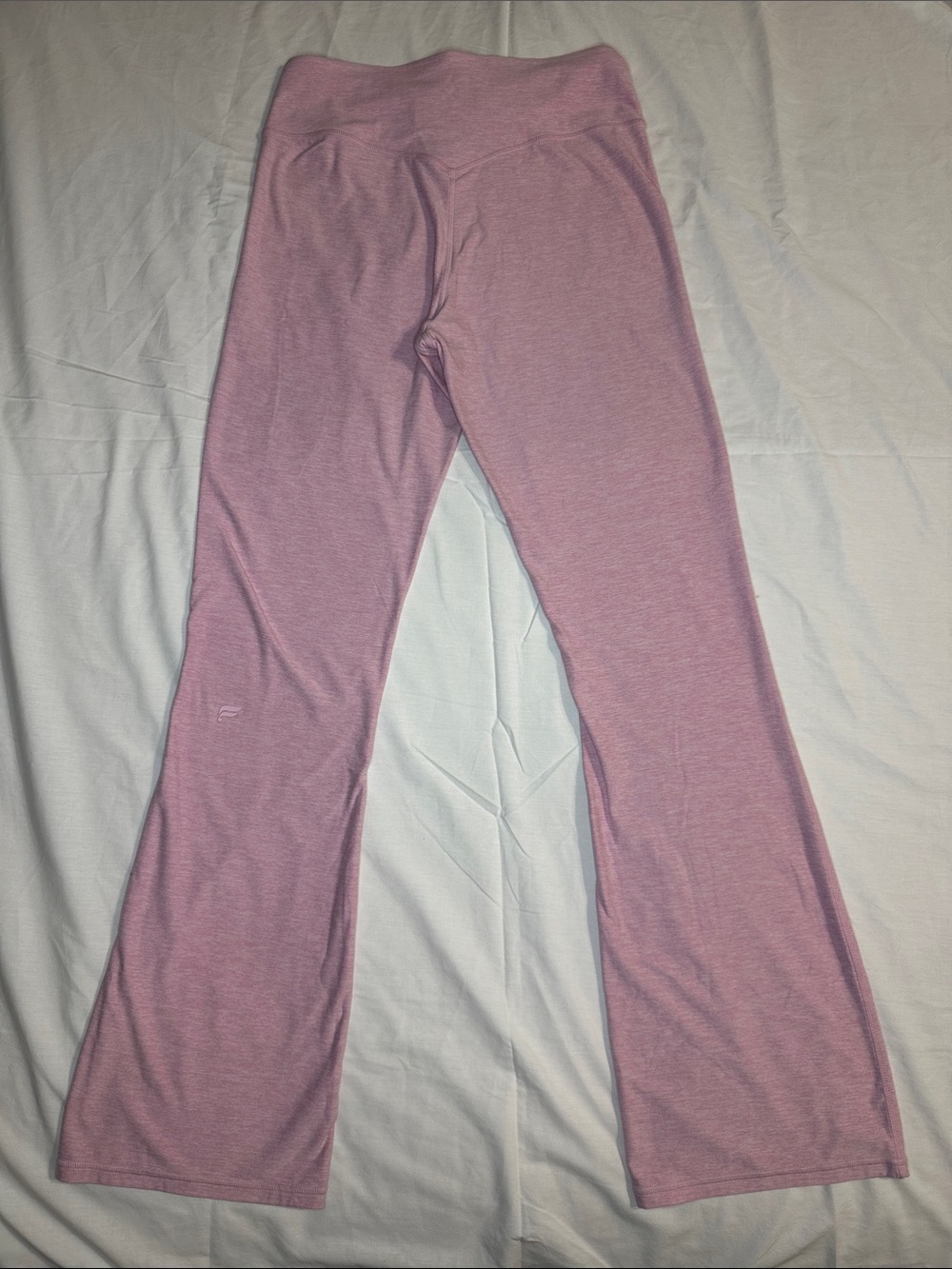 Fabletics High-Rise Flare Leggings in Dusty Rose